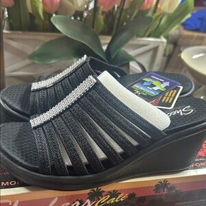 Skechers Memory Foam Wedge Sandals